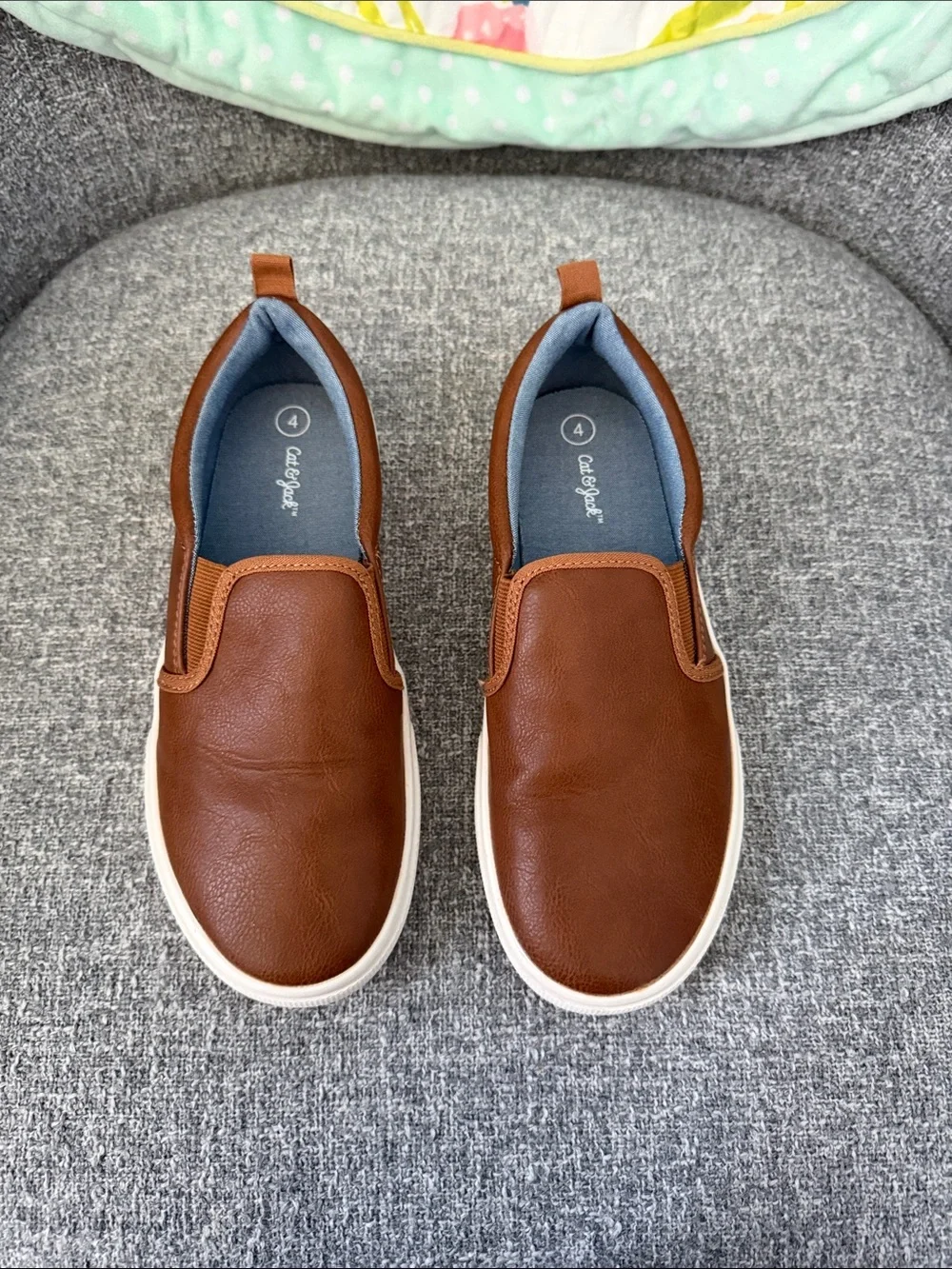 Casual Slip-On Boys Shoes in Brown